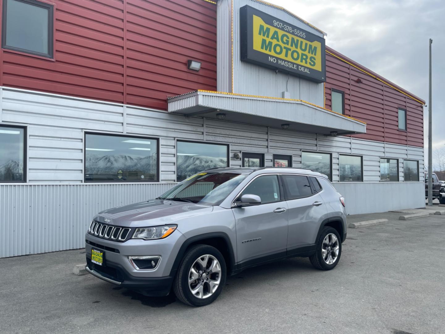 2021 SILVER /charcoal cloth JEEP COMPASS LIMITED (3C4NJDCB7MT) with an 2.4L engine, Automatic transmission, located at 1960 Industrial Drive, Wasilla, 99654, (907) 274-2277, 61.573475, -149.400146 - Photo#0